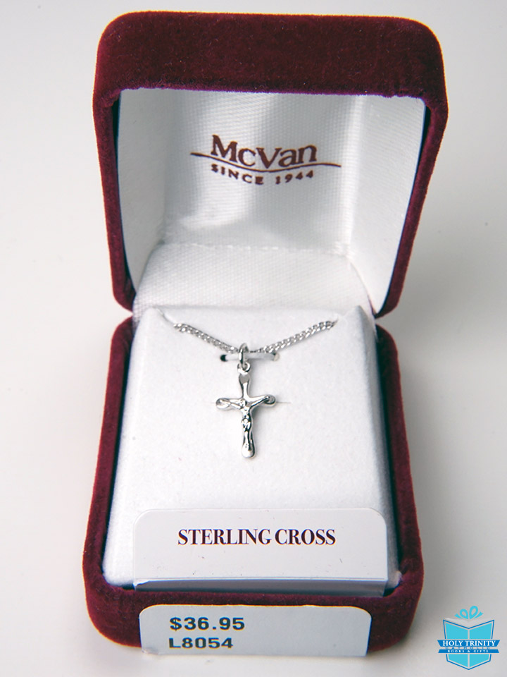 Sterling Silver Crucifix Necklace – Tiny | Holy Trinity Catholic Books ...